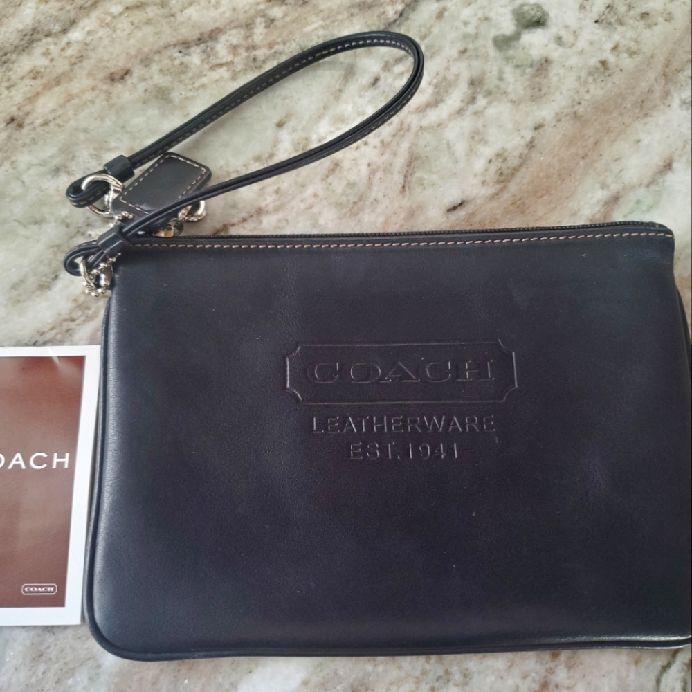 Authentic Coach Leather Wristlet